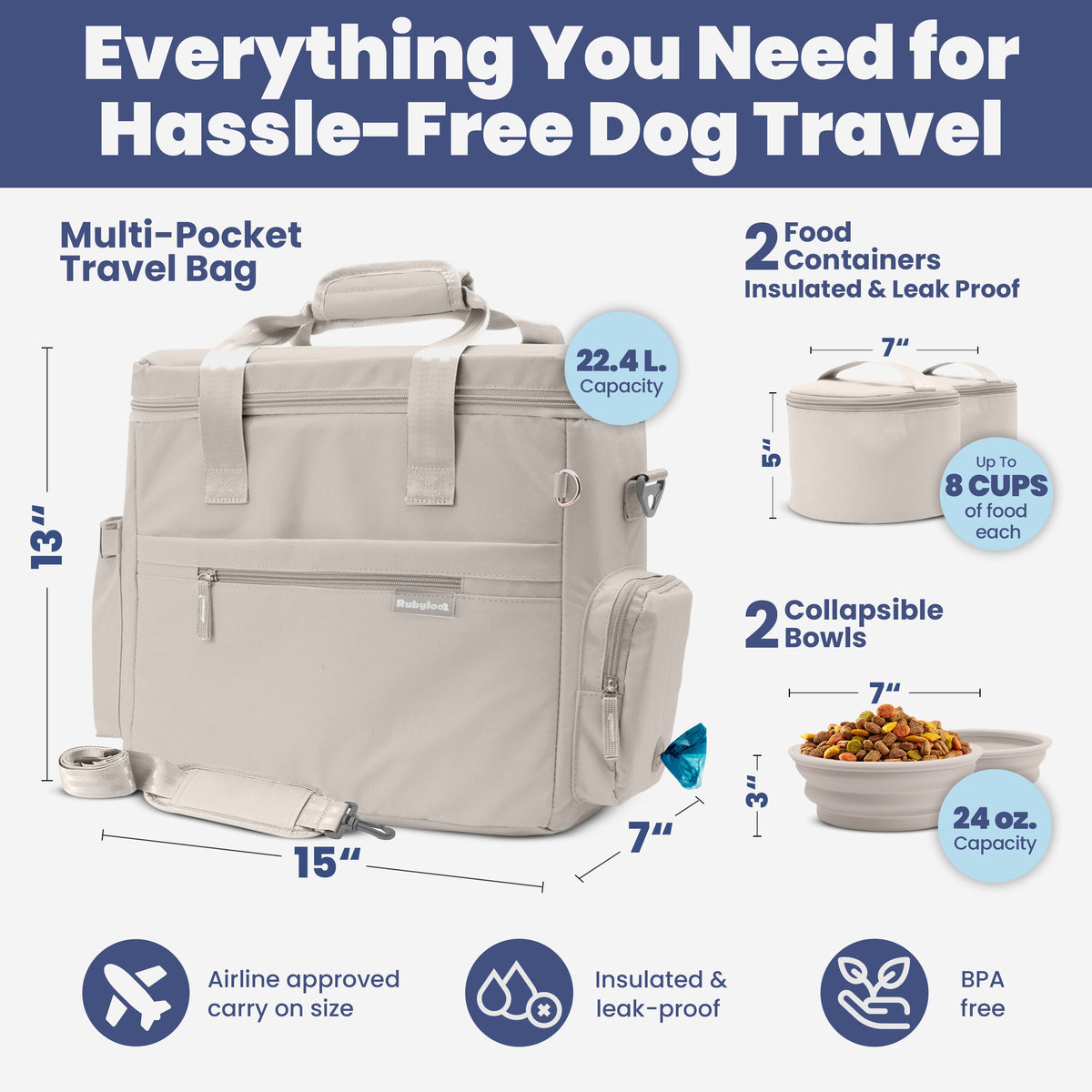 The Original Doggy Bag® Dog Travel Bag